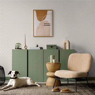 Adawall Omega Geometrik Desenli Duvar Kağıdı 23208-2