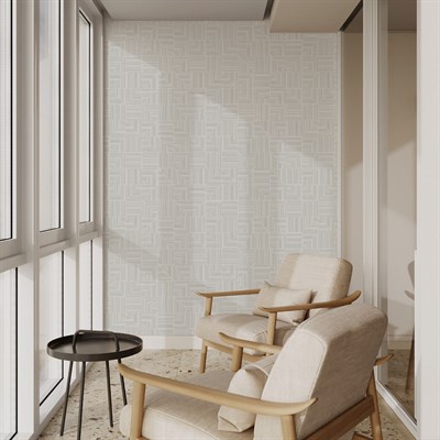 Adawall Omega Geometrik Desenli Duvar Kağıdı 23209-1