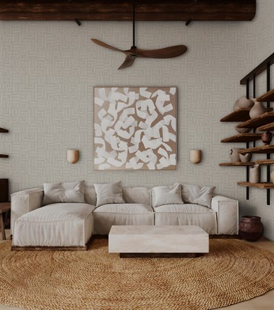 Adawall Omega Geometrik Desenli Duvar Kağıdı 23209-3