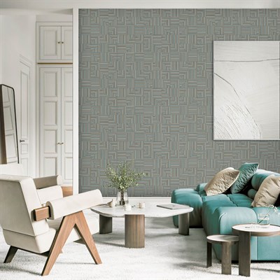 Adawall Omega Geometrik Desenli Duvar Kağıdı 23209-4