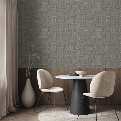 Adawall Omega Geometrik Desenli Duvar Kağıdı 23209-4