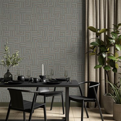 Adawall Omega Geometrik Desenli Duvar Kağıdı 23209-4