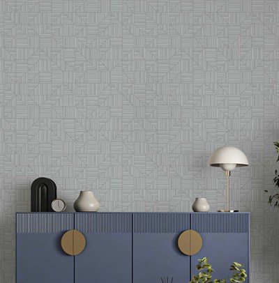 Adawall Omega Geometrik Desenli Duvar Kağıdı 23209-5