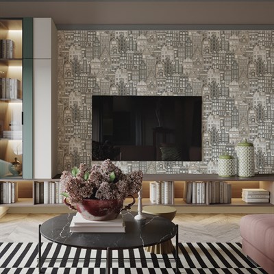 Adawall Roka Koleksiyonu 23115-02 Şehir görselli Duvar Kağıdı 16,5 M2