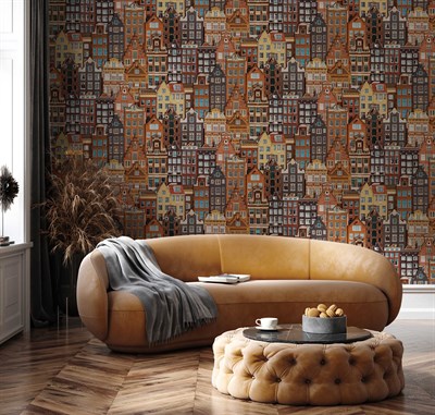 Adawall Roka Koleksiyonu 23115-03 Şehir görselli Duvar Kağıdı 16,5 M2