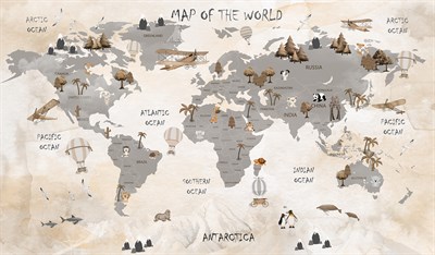 ÇOCUK ODASI HARİTALI  POSTER-4