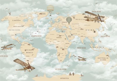 ÇOCUK ODASI HARİTALI  POSTER