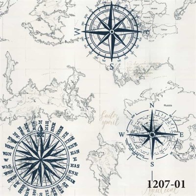 Decowall Deco Junior 1207-01 Pusulalı Duvar Kağıdı