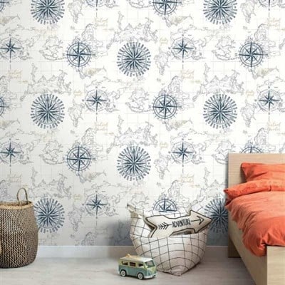 Decowall Deco Junior 1207-01 Pusulalı Duvar Kağıdı