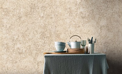 Decowall Orlando 1505-03 Duvar Kağıdı Krem Eskitme Desenli Simli