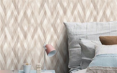 Decowall Orlando 1507-04 Duvar Kağıdı Açık Kahve Geometrik Desenli