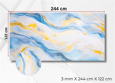 Ocean Blue PVC Duvar Paneli