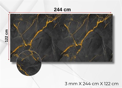 Oro Black PVC Duvar Paneli