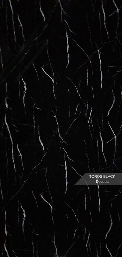 TOROS-BLACK mermer desenli Pvc Duvar Paneli 122*244cm