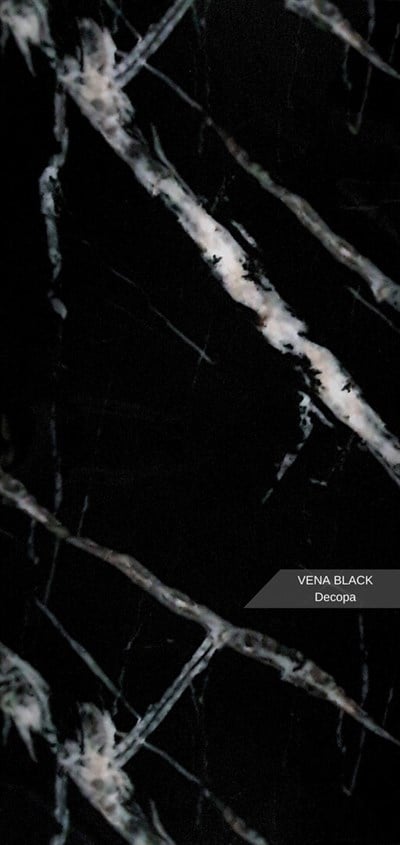 VENA-BLACK mermer desenli Pvc Duvar Paneli 122*244cm