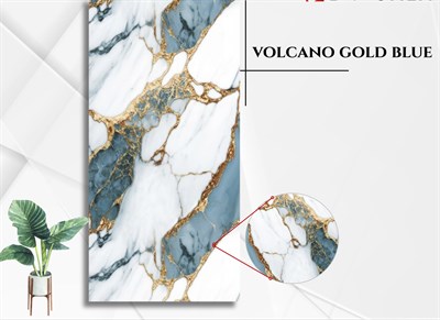 Volcano Gold Blue PVC Duvar Paneli