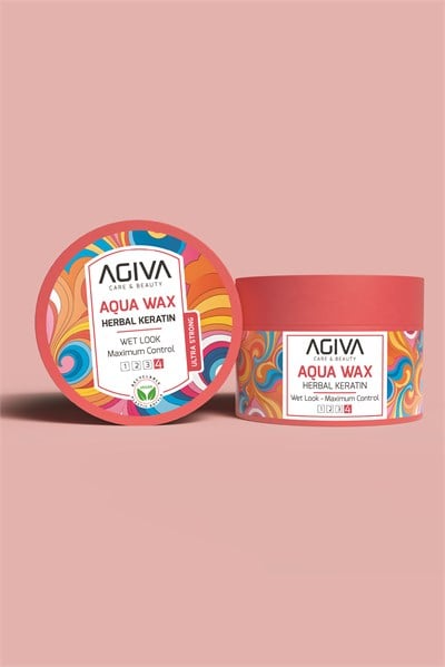 AGIVA CARE & BEAUTY Islak Görünüm Sağlayan Aqua Wax - Doğal Tutuş - Vegan - 100 ml