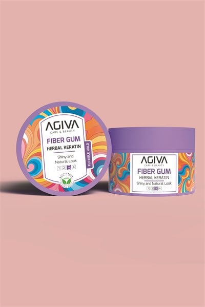 AGIVA CARE & BEAUTY Parlak Görünüm Sağlayan Fiber Gum Wax - Doğal Tutuş - Saç Sakızı - Spider Wax - Vegan - 100 ml