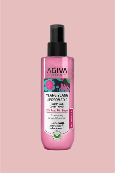 AGİVA Ylang Ylang Liposom C Yoğun Onarıcı ve Isı Koruyucu Çift Fazlı Fön Suyu - 250 ml - Vegan