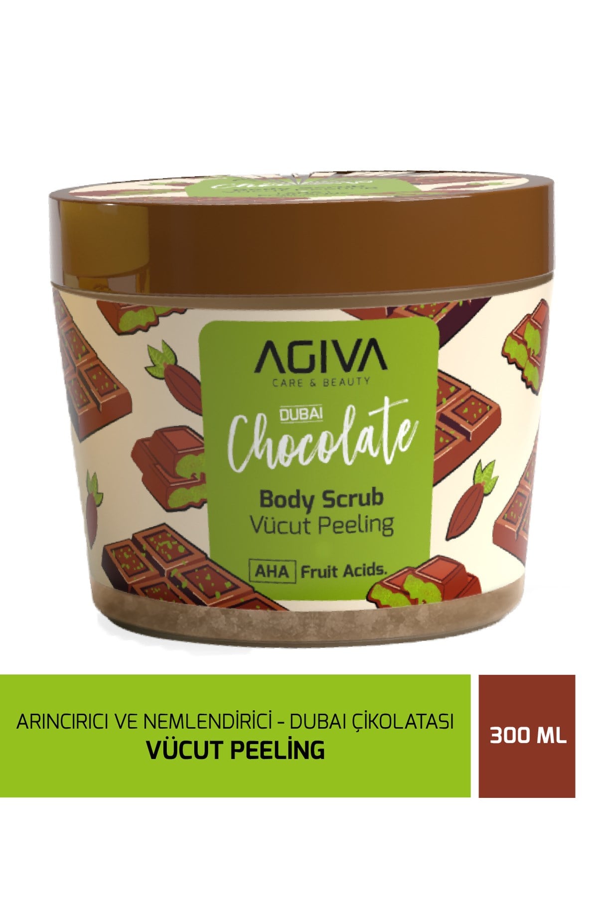 agiva Dubai Çikolatası Arındırıcı Nemlendirici Vücut Peeling