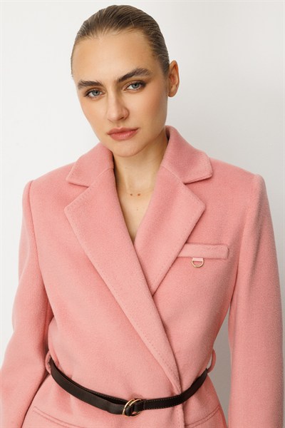 Ekol Beli Kemerli Kapak Cepli Kaban PINK