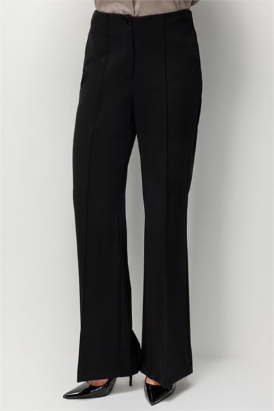 Ekol Çimalı İspanyol Paça Pantolon SIYAH