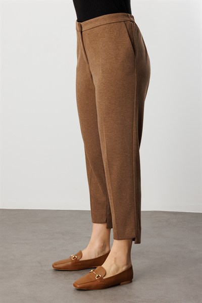 Ekol Yüksek Bel Dar Paça Pantolon CAMEL
