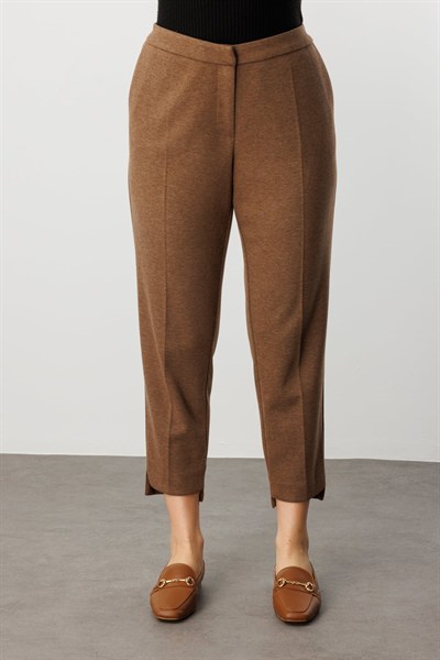 Ekol Yüksek Bel Dar Paça Pantolon CAMEL