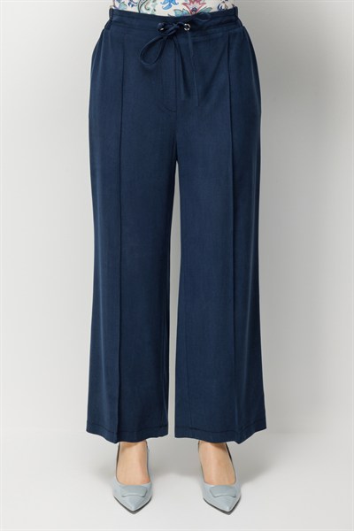Mi Beli Bağcıklı Bol Paça Pantolon INDIGO