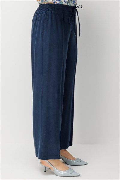 Mi Beli Bağcıklı Bol Paça Pantolon INDIGO