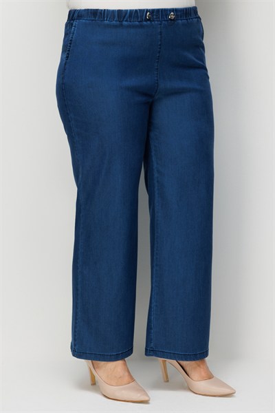 Mi Beli Bağcıklı Yan Cep Kot Pantolon INDIGO