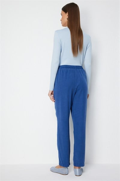 Mi Beli Lastikli Torba Cep Pantolon INDIGO