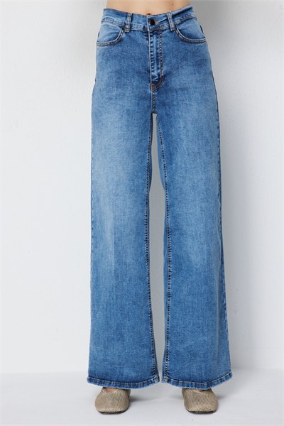 Mi Beş Cep İspanyol Paça Kot Pantolon INDIGO