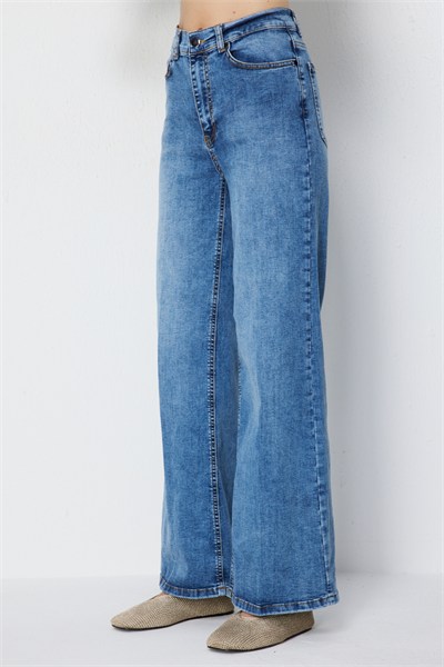 Mi Beş Cep İspanyol Paça Kot Pantolon INDIGO