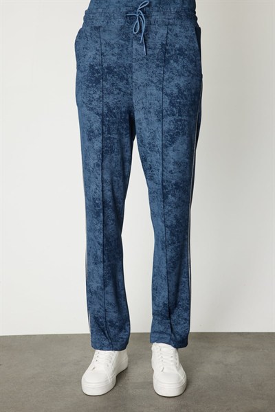 On Batik Desenli Bol Paça Eşofman Altı INDIGO