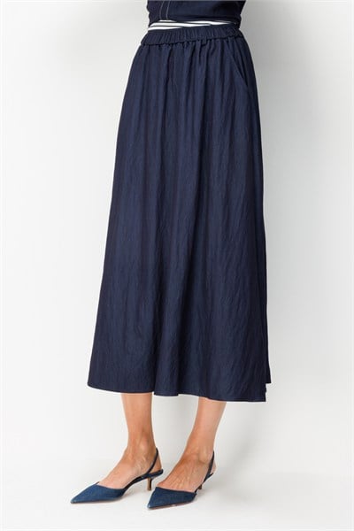 On Beli Lastikli Midi Boy Etek INDIGO