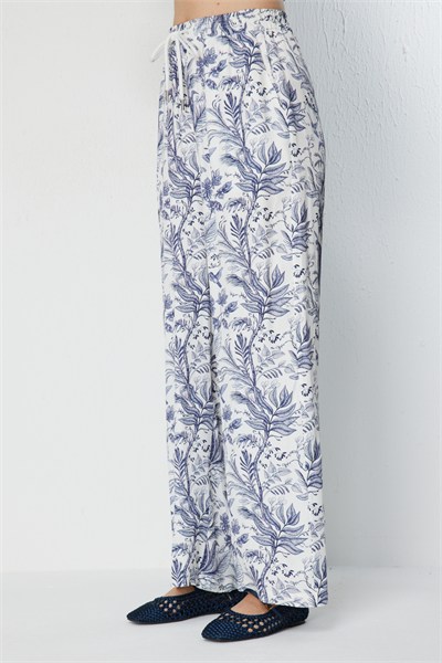 On Desenli Bol Paça Pantolon INDIGO