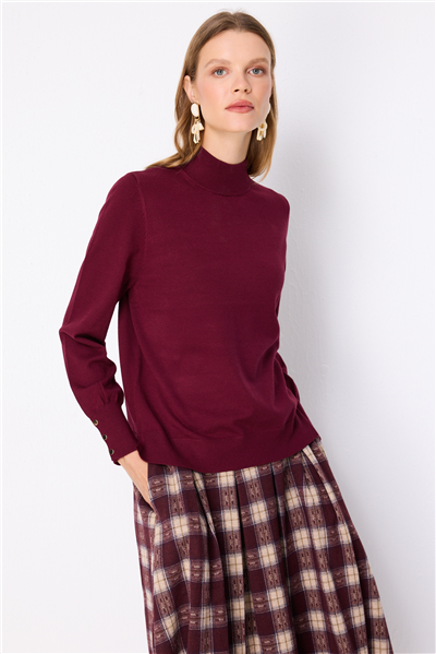 On Dik Yaka Basic Triko Kazak BORDO