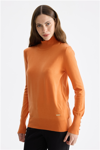 On Dik Yaka Basic Triko Kazak Oranj