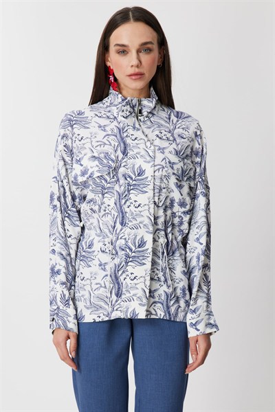 On Dik Yaka Desenli Mont INDIGO