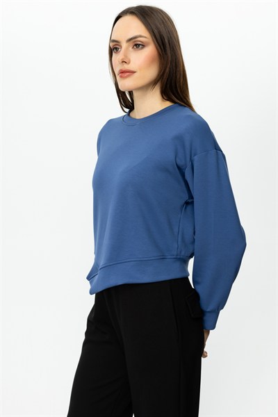 On Etek Ucu Asimetrik Sweat INDIGO