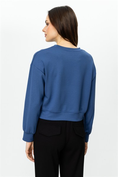 On Etek Ucu Asimetrik Sweat INDIGO