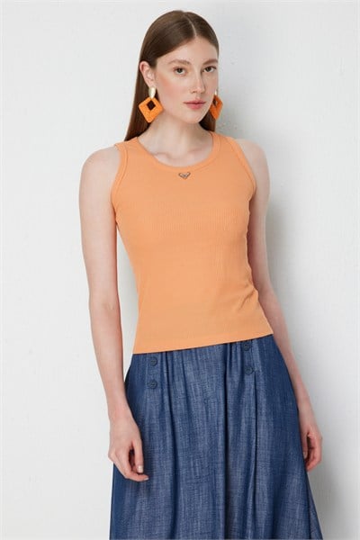 On Metal Aksesuarlı Pamuklu Basic Bluz MANGO