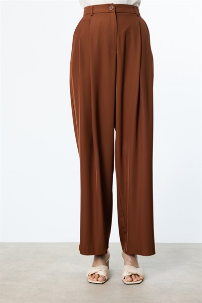 On Piliseli Bol Paça Pantolon TÜTÜN