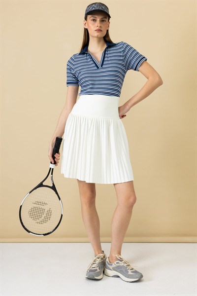 On Piliseli Tenis Etek EKRU