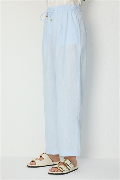 On Tek Pile Bol Paça Pantolon BLUE