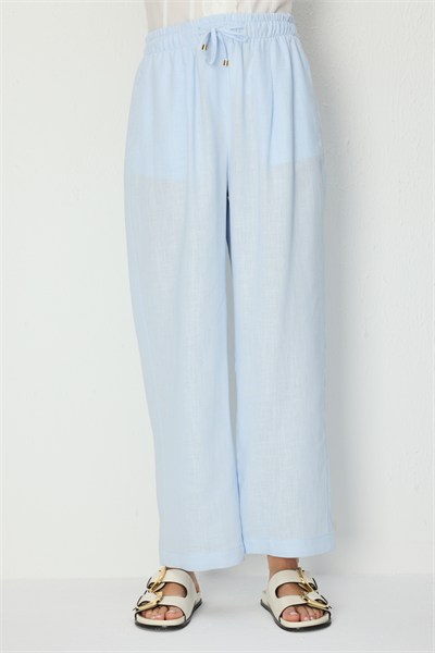 On Tek Pile Bol Paça Pantolon BLUE