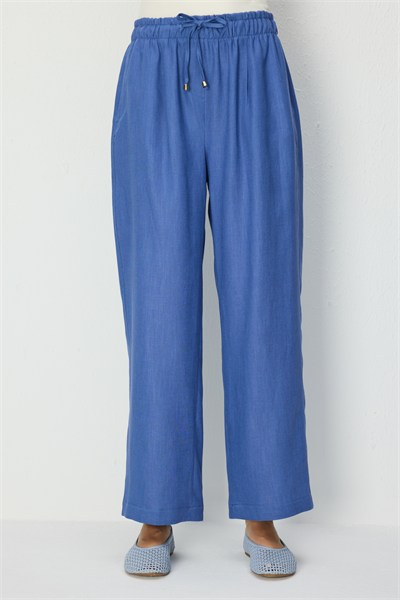 On Tek Pile Bol Paça Pantolon INDIGO