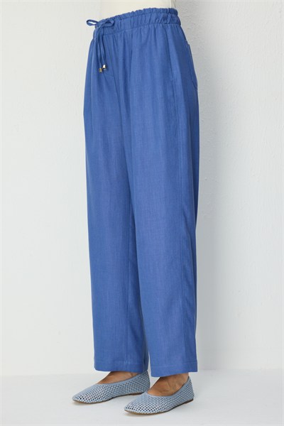 On Tek Pile Bol Paça Pantolon INDIGO