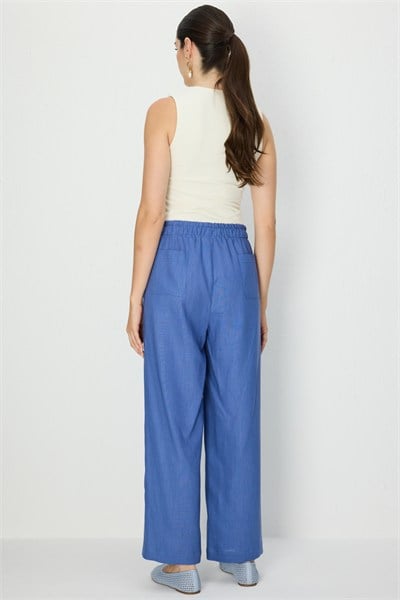 On Tek Pile Bol Paça Pantolon INDIGO
